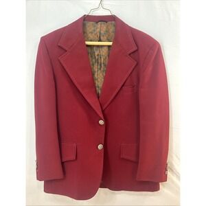 Vintage Burgundy Embassy Square Men's Suit Jacket Size 40 USA Made